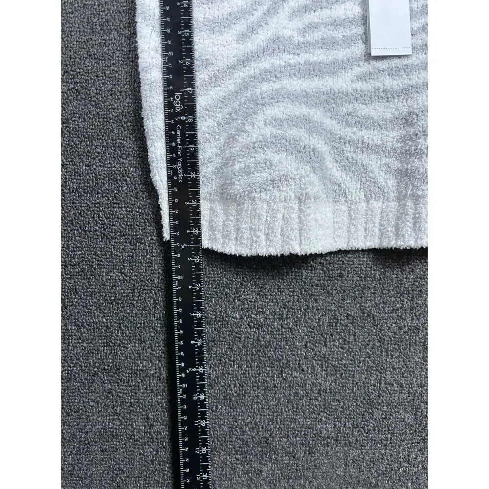 UGG Sweater Tank Top Womens XL Gray White Dulcie Zebra Knit Fuzzy Lounge NWT